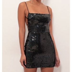 NWOT BLACK SEQUIN DRESS